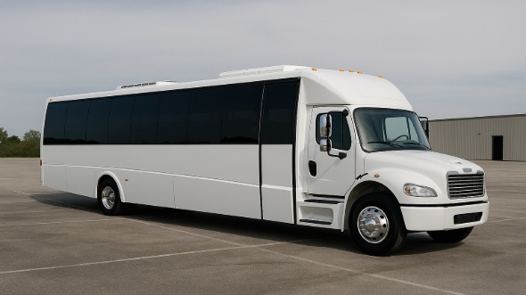 Exterior of Naperville Party Bus Company's 20 Passenger Party Bus in Naperville